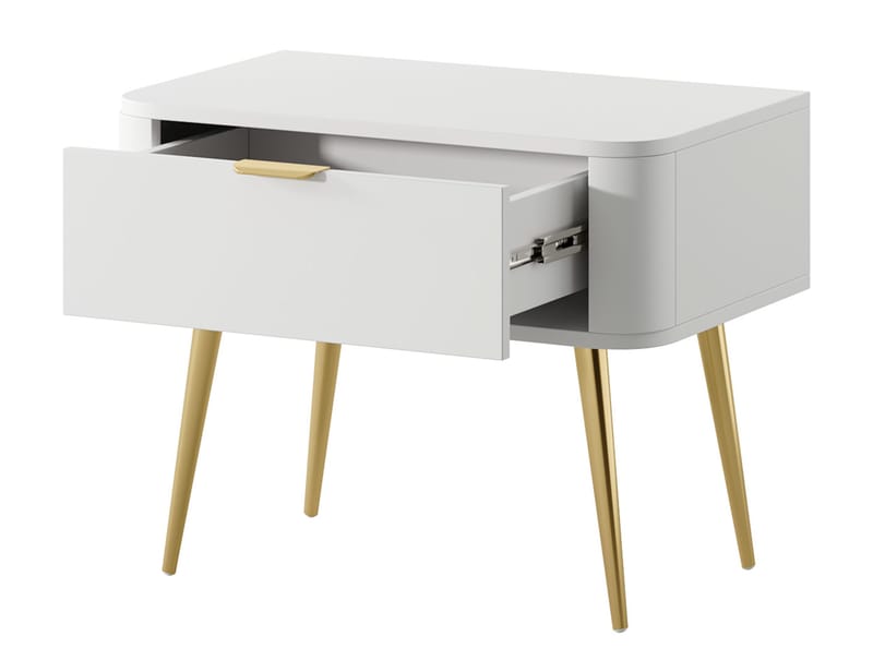 Walia Sängbord 63 cm - Vit - Products - Möbler - Bord & matgrupp - Avlastningsbord & sidobord - Sängbord & nattduksbord