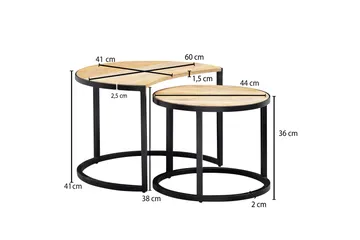 Willowdale Satsbord 60 cm Halvcirkel - Brun/Svart - Products - Möbler - Bord & matgrupp - Avlastningsbord & sidobord - Satsbord