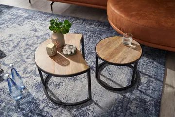 Willowdale Satsbord 60 cm Halvcirkel - Brun/Svart - Products - Möbler - Bord & matgrupp - Avlastningsbord & sidobord - Satsbord