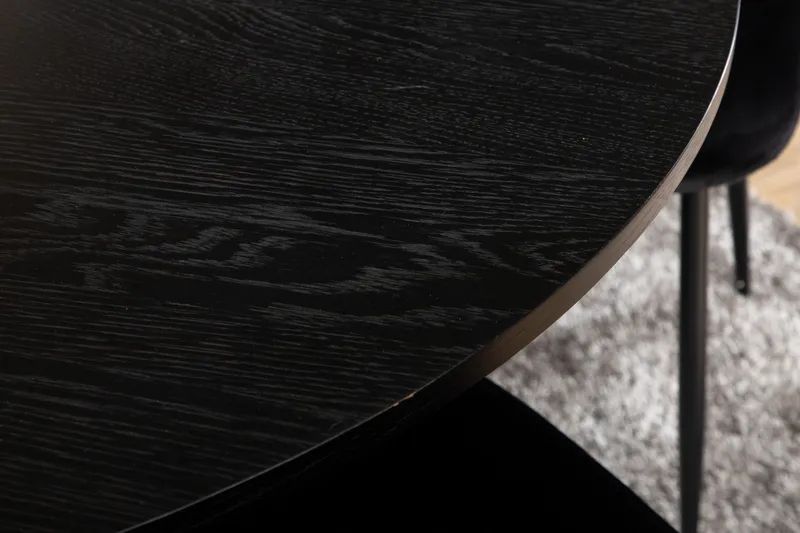 Biana Matgrupp 110 cm Rund inkl 4 Pontus Stolar - Svart - Products - Möbler - Bord & matgrupp - Matgrupp