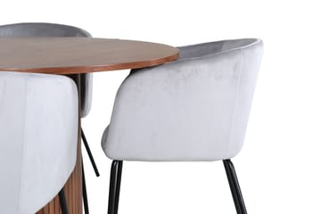 Bianca Matgrupp 110 cm Rund med 4 Berit stolar - Svart - Products - Möbler - Bord & matgrupp - Matgrupp