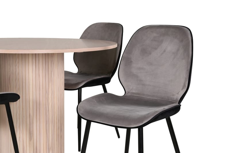 Bianca Matgrupp 110 cm Rund med 4 Emma stolar - Svart - Products - Möbler - Bord & matgrupp - Matgrupp