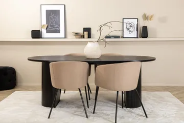 Bianca Matgrupp 200 cm Oval med 4 Berit stolar - Beige - Products - Möbler - Bord & matgrupp - Matgrupp
