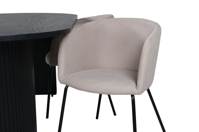 Bianca Matgrupp 200 cm Oval med 4 Berit stolar - Beige - Products - Möbler - Bord & matgrupp - Matgrupp