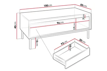 Bjurholm Soffbord 100 cm - Vit - Products - Möbler - Bord & matgrupp - Soffbord
