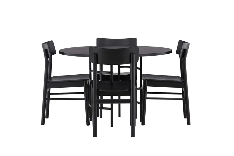 Copenhagen Matgrupp + 4 stolar Rektangulär - Svart - Products - Möbler - Bord & matgrupp - Matgrupp