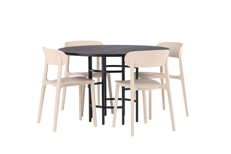 Copenhagen Matgrupp 115 cm Rund med 4 Åstol stolar - Beige - Products - Möbler - Bord & matgrupp - Matgrupp