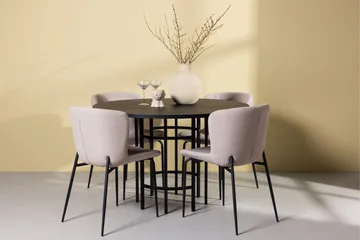 Copenhagen Matgrupp 115 cm Rund med 4 Modesto stolar - Svart - Products - Möbler - Bord & matgrupp - Matgrupp