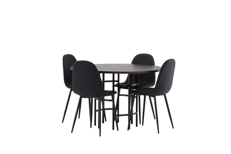 Copenhagen Matgrupp 115 cm Rund med 4 Polar stolar - Svart - Products - Möbler - Bord & matgrupp - Matgrupp