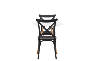 Danburi Matgrupp 60 cm Rund med 2 Crosett stolar - Svart - Products - Möbler - Bord & matgrupp - Matgrupp