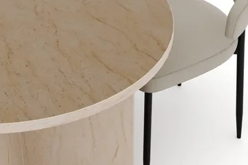 Dano Matbord 180 cm  med 4 Sawako Matstolar - Travertin / Beige - Products - Möbler - Bord & matgrupp - Matgrupp