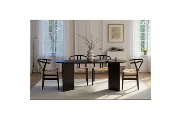 Dano Matbord 180 cm Oval - Natur/Svart - Products - Möbler - Bord & matgrupp - Matbord & köksbord