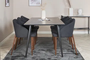 Dipp Matgrupp 180 cm Rektangulär med 6 Arch stolar - Svart - Products - Möbler - Bord & matgrupp - Matgrupp