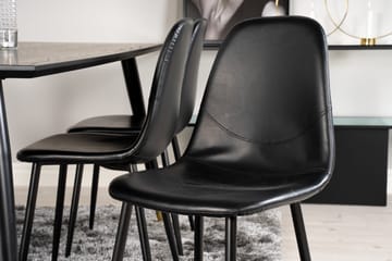 Dipp Matgrupp 180 cm Rektangulär med 6 Polar stolar - Svart/Guld - Products - Möbler - Bord & matgrupp - Matgrupp