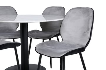 Estelle Matgrupp 106 cm Rund med 4 Emma stolar - Svart - Products - Möbler - Bord & matgrupp - Matgrupp