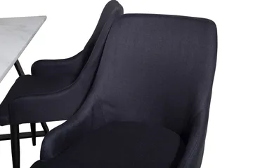 Estelle Matgrupp 140 cm Rektangulär med 4 Plaza stolar - Svart - Products - Möbler - Bord & matgrupp - Matgrupp