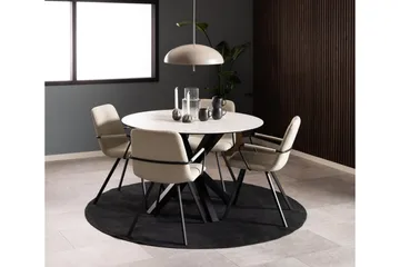 Ganesh Matbord 119 cm Rund - Vit - Products - Möbler - Bord & matgrupp - Matbord & köksbord