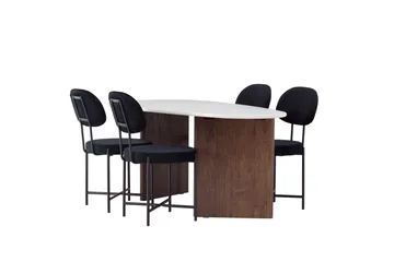 Grönvik Matgrupp 180 cm Oval med 4 Stella Stolar - Mocca - Products - Möbler - Bord & matgrupp - Matgrupp