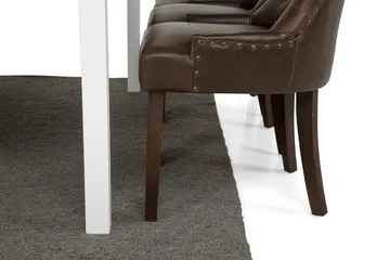 Jasmin Matgrupp 180 cm med 6 Tuva Fåtölj - Vit/Brun PU - Products - Möbler - Bord & matgrupp - Matgrupp