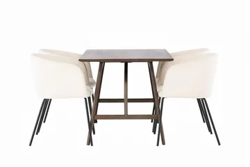 Kaseidon Matgrupp 120 cm Rektangulär med 4 Berit stolar - Beige - Products - Möbler - Bord & matgrupp - Matgrupp