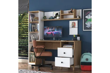 Eireann Skrivbord 50x120 cm - Valnöt/Vit - Products - Möbler - Bord & matgrupp - Kontorsbord - Datorbord