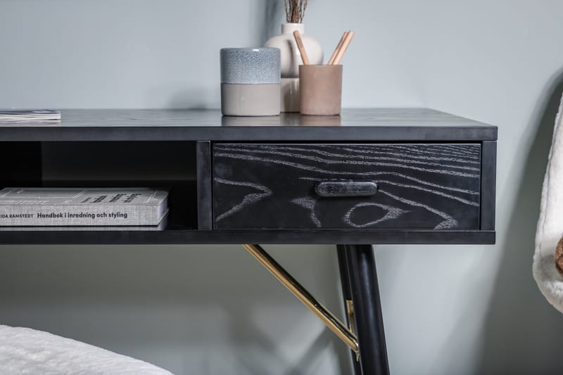 Gold Skrivbord 110 cm - Svart - Products - Möbler - Bord & matgrupp - Kontorsbord - Datorbord