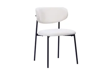 Kopparbo Matbord 200-260 cm Förlängningsbart med 6 Lucy Matstolar - Svart / Vit Bouclé / Metallben Svart - Products - Möbler - Bord & matgrupp - Matgrupp