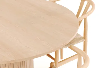 Kopparbo Matgrupp 130 cm Rund med 4 Dastoori Matstol - 2220068-4,2223288-1 - Beige - Products - Möbler - Bord & matgrupp - Matgrupp