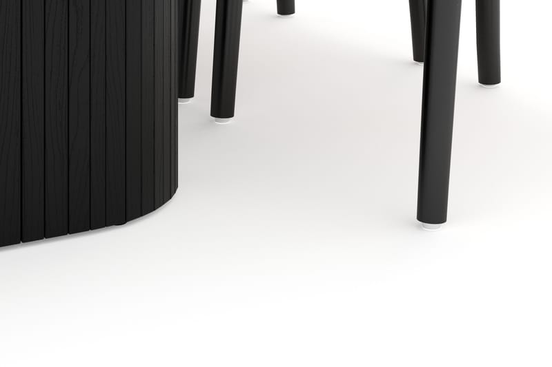 Kopparbo Matgrupp 160 cm med 6 Dastoori Matstol - 2220067-6,2229297-1 - Svart - Products - Möbler - Bord & matgrupp - Matgrupp