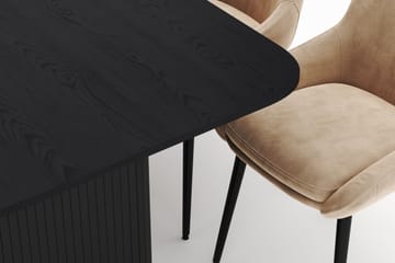 Kopparbo Matgrupp 200-206cm med 8 Alsarp Matstolar - Svart - Products - Möbler - Bord & matgrupp - Matgrupp