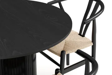 Kopparbo Matgrupp förlängningsbart 106-156 cm Rund med 4 Dastoori Matstol - 2220067-4,2229314-1 - Svart - Products - Möbler - Bord & matgrupp - Matgrupp