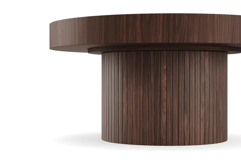 Kopparbo Runt Soffbord 90 cm - Valnöt / Trä / Mörkbrunt - Products - Möbler - Bord & matgrupp - Soffbord