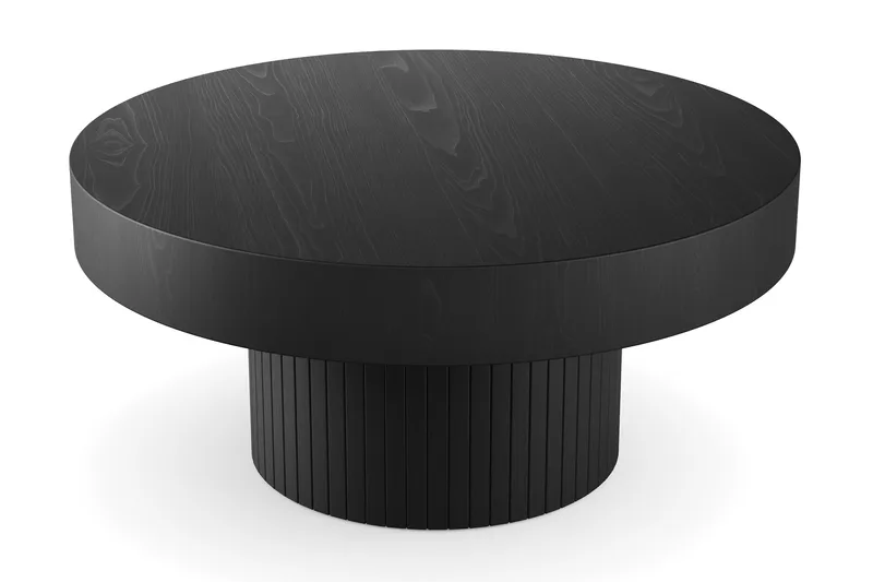 Kopparbo Soffbord 75 cm Runt Svart - Svart trä - Products - Möbler - Bord & matgrupp - Soffbord