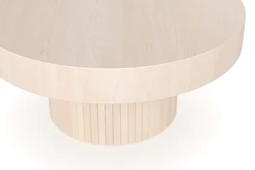 Kopparbo Soffbord 75 cm Runt Vitlaserad Ek - Ljust vitlaserat ekträ - Products - Möbler - Bord & matgrupp - Soffbord