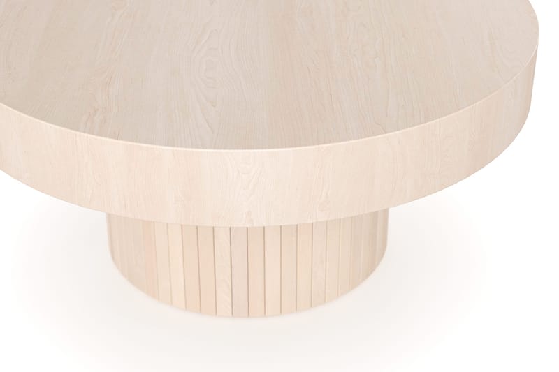 Kopparbo Soffbord 75 cm Runt Vitlaserad Ek - Ljust vitlaserat ekträ - Products - Möbler - Bord & matgrupp - Soffbord