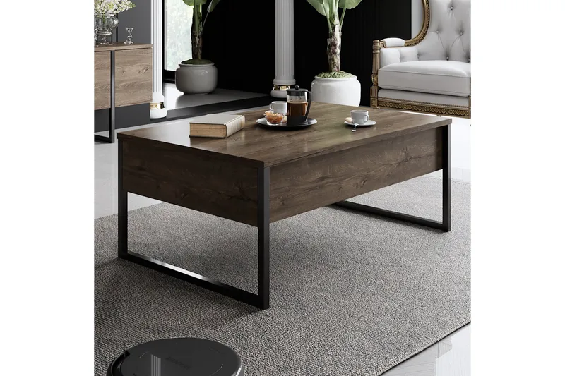 Luxe Soffbord 90x40 cm Brun/Svart - Hanah Home - Products - Möbler - Bord & matgrupp - Soffbord