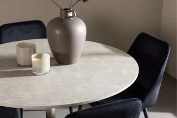 Lycke Matgrupp 110 cm Rund med 4 Night stolar - Beige/Svart - Products - Möbler - Bord & matgrupp - Matgrupp