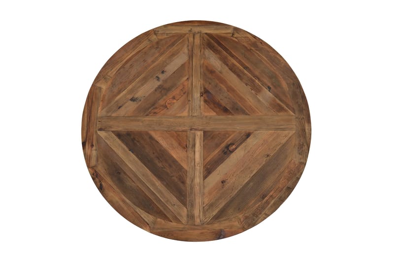 Lyon Matgrupp 150 cm Rund med 6 Tuva Fåtölj - Vintage Alm/Vit/Svart PU - Products - Möbler - Bord & matgrupp - Matgrupp