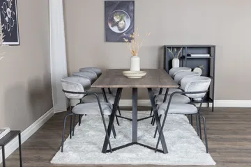 Marina Matgrupp 180 cm Rektangulär med 6 Arrow stolar - Svart - Products - Möbler - Bord & matgrupp - Matgrupp