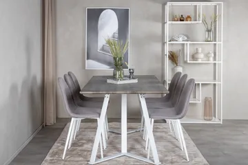 Marina Matgrupp 180 cm Rektangulär med 6 Polar stolar - Grå - Products - Möbler - Bord & matgrupp - Matgrupp