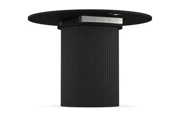 Kopparbo Matbord Runt 106-156 cm Förlängningsbart - Svart trä - Products - Möbler - Bord & matgrupp - Matbord & köksbord