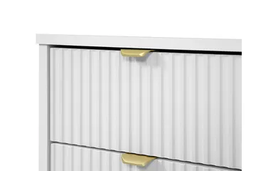 Novaj Sminkbord Med förvaring 55 cm djup 120 cm bred - Vit / Mässing Handtag - Products - Möbler - Bord & matgrupp - Sminkbord & toalettbord