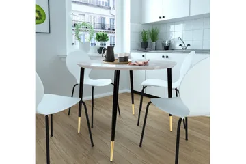 Oktoos Matbord Runt 100 cm - Grå/Vit/Svart/Guld - Products - Möbler - Bord & matgrupp - Marmorbord