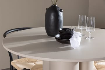 Olivia Matgrupp 110 cm Rund med 4 Alfons stolar - Beige/Svart - Products - Möbler - Bord & matgrupp - Matgrupp