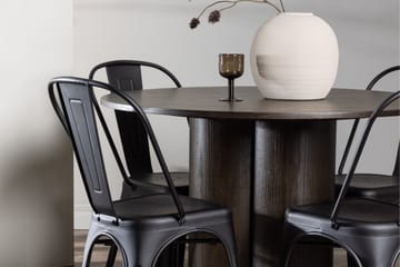 Olivia Matgrupp 110 cm Rund med 4 Tempe Stolar - Svart - Products - Möbler - Bord & matgrupp - Matgrupp