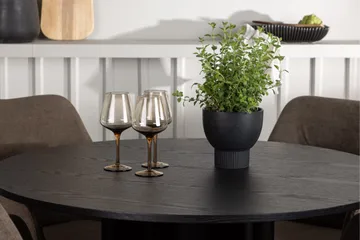 Olivia Matgrupp 110 cm Rund med 4 Tomorrow Stolar - Svart - Products - Möbler - Bord & matgrupp - Matgrupp