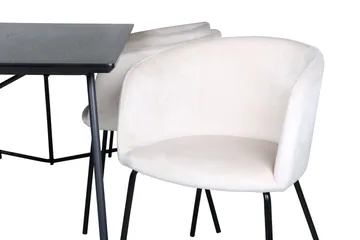 Petra Matgrupp 190 cm Rektangulär med 6 Berit stolar - Beige - Products - Möbler - Bord & matgrupp - Matgrupp