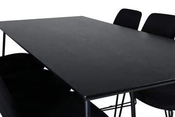 Petra Matgrupp 190 cm Rektangulär med 6 Muce stolar - Svart - Products - Möbler - Bord & matgrupp - Matgrupp