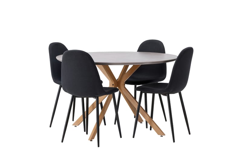 Piazza Matgrupp + 4 stolar Rektangulär - Grå - Products - Möbler - Bord & matgrupp - Matgrupp