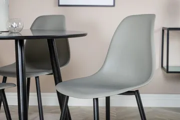 Plaza Matgrupp 100 cm Rund med 4 Polar stolar - Svart - Products - Möbler - Bord & matgrupp - Matgrupp